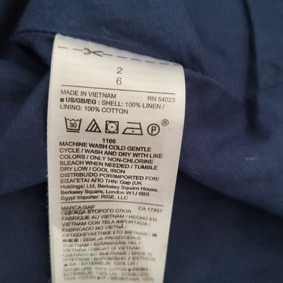 GAP Ikat Print Linen Fit & Flare Dress - Picture 8 of 8